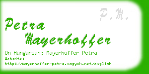 petra mayerhoffer business card